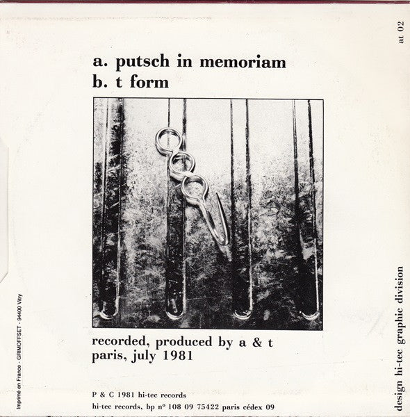 Art & Technique : Putsch In Memoriam (7")