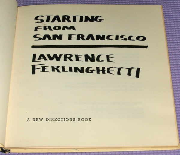 Lawrence Ferlinghetti : Reading From "Starting From San Francisco" (7", + 8)
