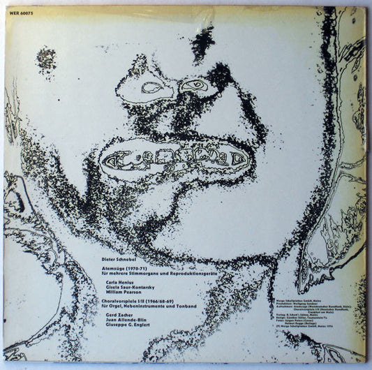 Dieter Schnebel : Atemzüge / Choralvorspiele I/II (LP)