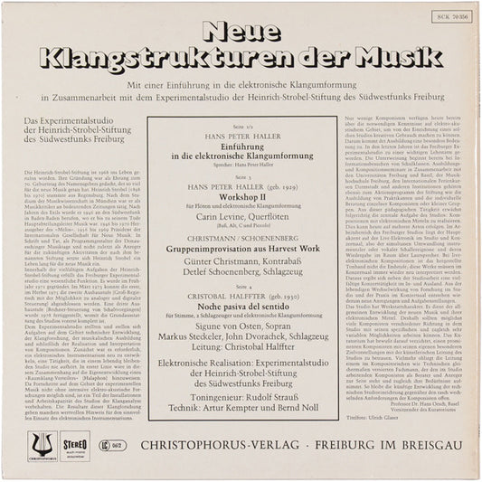 Hans Peter Haller, Christmann - Schönenberg - Duo, Cristóbal Halffter : Neue Klangstrukturen Der Musik (2xLP, Album)