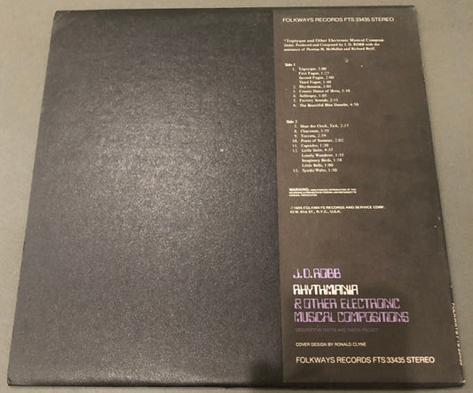 J.D. Robb : Rhythmania And Other Electronic Musical Compositions (LP)