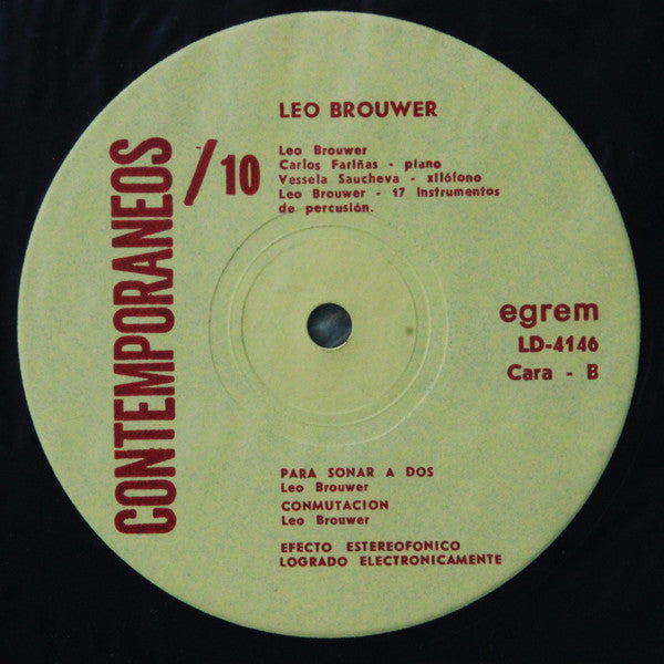 Leo Brouwer : Contemporaneos 10 (LP)