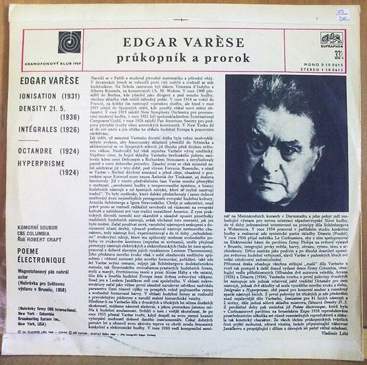 Edgard Varèse : Průkopník A Prorok (LP, Club)
