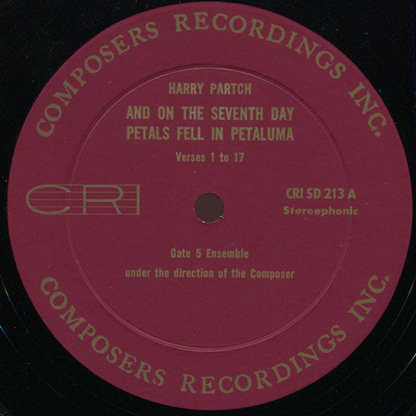 Harry Partch, Gate 5 Ensemble : And On The Seventh Day Petals Fell In Petaluma (LP, Album)