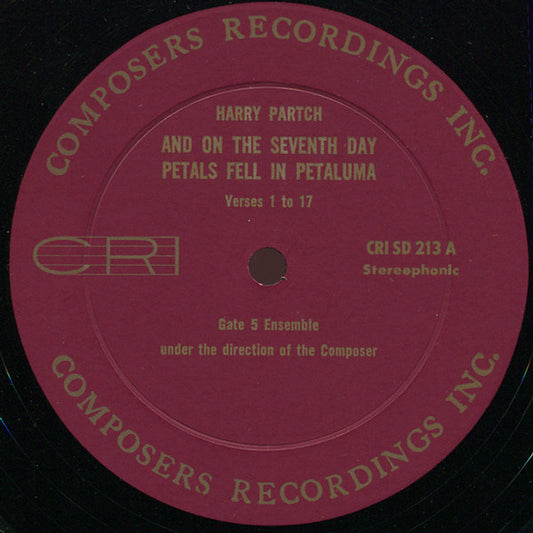 Harry Partch, Gate 5 Ensemble : And On The Seventh Day Petals Fell In Petaluma (LP, Album)