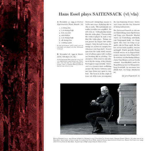 Hans Essel : Saitensack (LP)