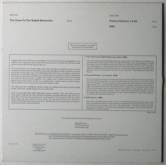 James Bailey (2) : Dimensions (LP)