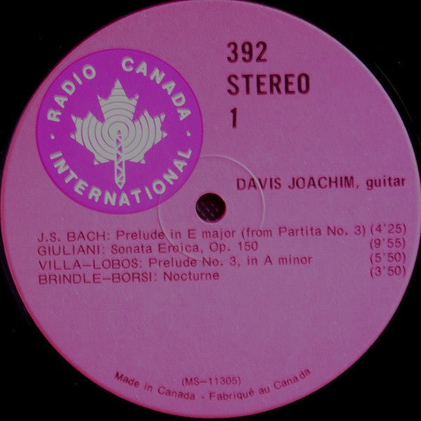 Davis Joachim : Davis Joachim, Guitar / Guitare (LP, Album)