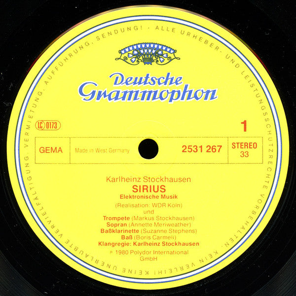 Stockhausen* : Sirius (2xLP, Album)