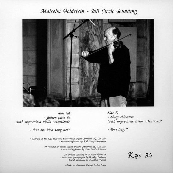 Malcolm Goldstein : Full Circle Sounding (LP)