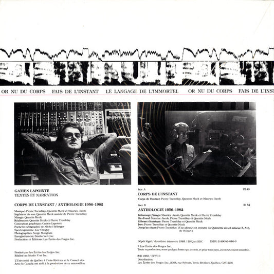 Gatien Lapointe : Corps De L'Instant / Anthologie 1956-1982  (LP, Album, Boo)