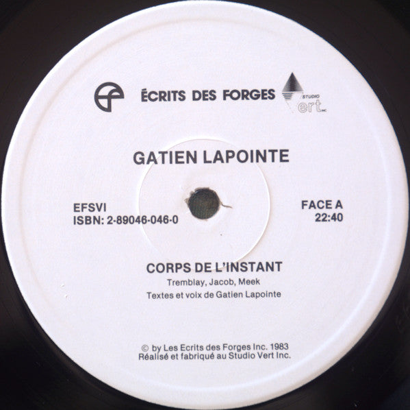 Gatien Lapointe : Corps De L'Instant / Anthologie 1956-1982  (LP, Album, Boo)