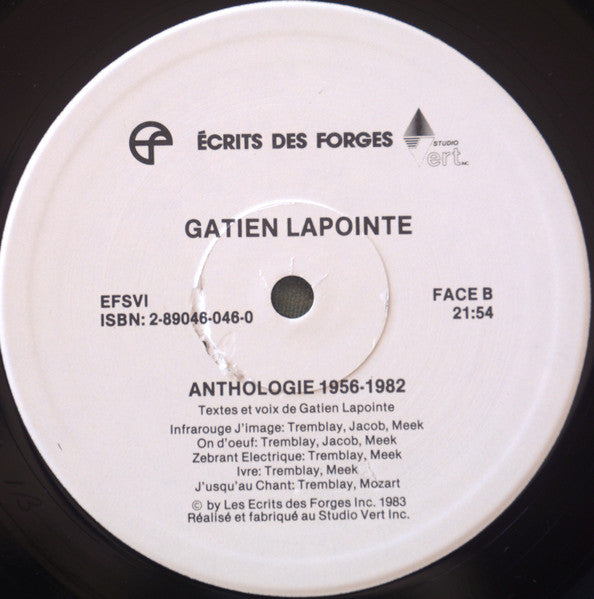 Gatien Lapointe : Corps De L'Instant / Anthologie 1956-1982  (LP, Album, Boo)