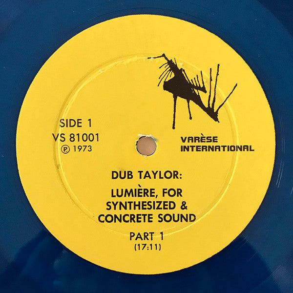 Dub Taylor (3) : Lumière For Synthesized & Concrète Sound (LP, Album, Blu)