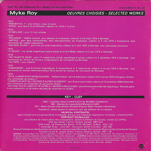 Myke Roy : Musical Portrait (7")