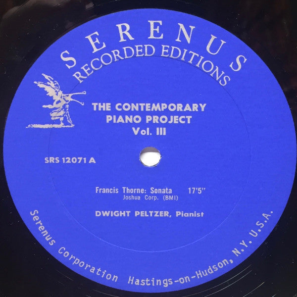 Dwight Peltzer - Francis Thorne / Loren Rush / Arthur Custer : The Contemporary Piano Project Volume III (LP, Album)