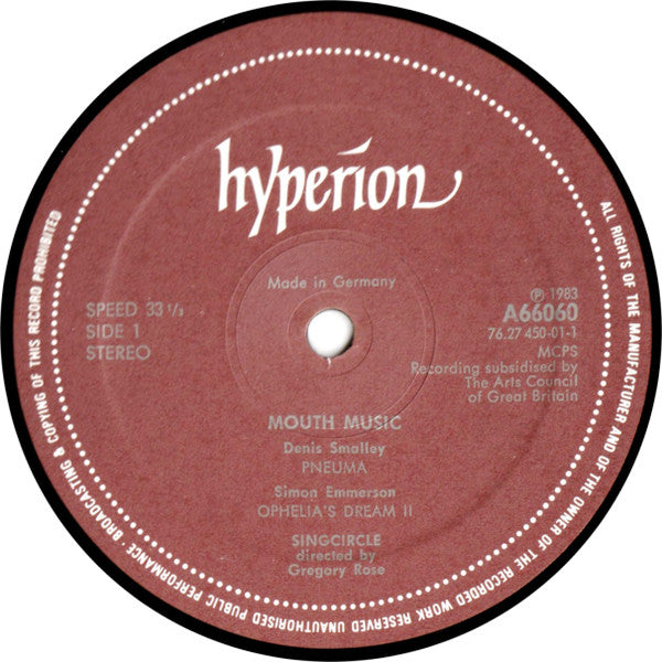 Singcircle : Mouth Music (LP)