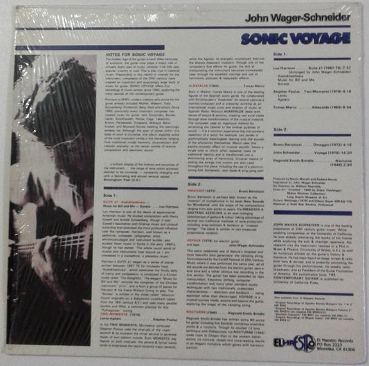 John Schneider (5) : Sonic Voyage (LP, Album)