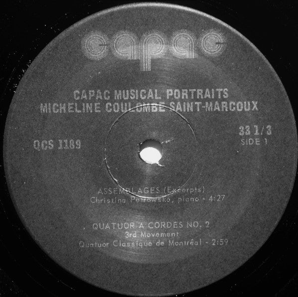Micheline Coulombe Saint-Marcoux : Portrait Musical (7", EP)