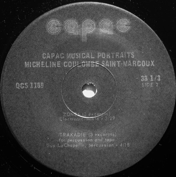 Micheline Coulombe Saint-Marcoux : Portrait Musical (7", EP)