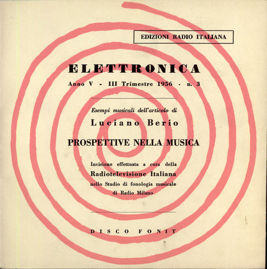 Luciano Berio : Prospettive Nella Musica (7", EP)