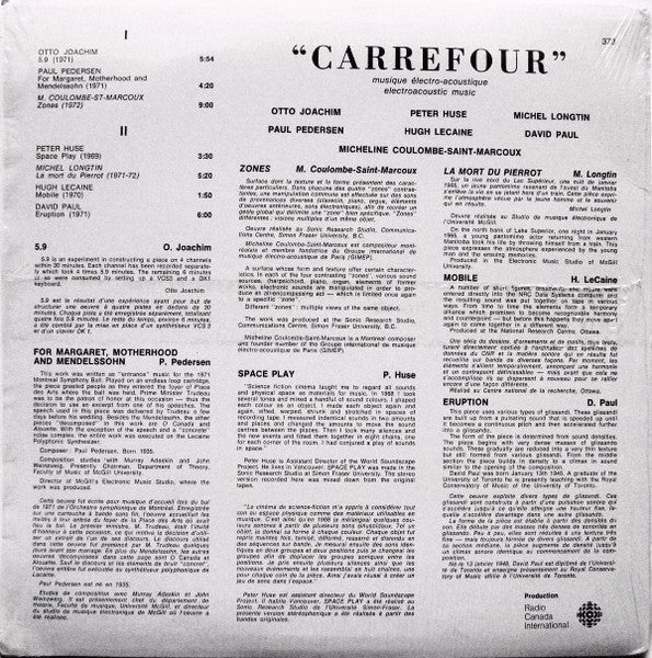 Various : Carrefour (Musique, Électro-Acoustique = Electroacoustic Music) (LP, Comp)