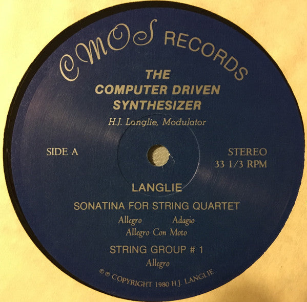 H.J. Langlie : The Computer Driven Synthesizer (LP, Album)
