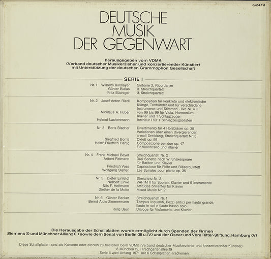 Various; Deutsche Musik Der Gegenwart Serie I 1970 (6xLP)