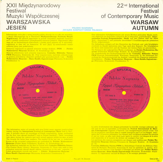 Various; Warszawska Jesień - 1978 - Warsaw Autumn, Kronika Dźwiękowa Nr 2 (LP)