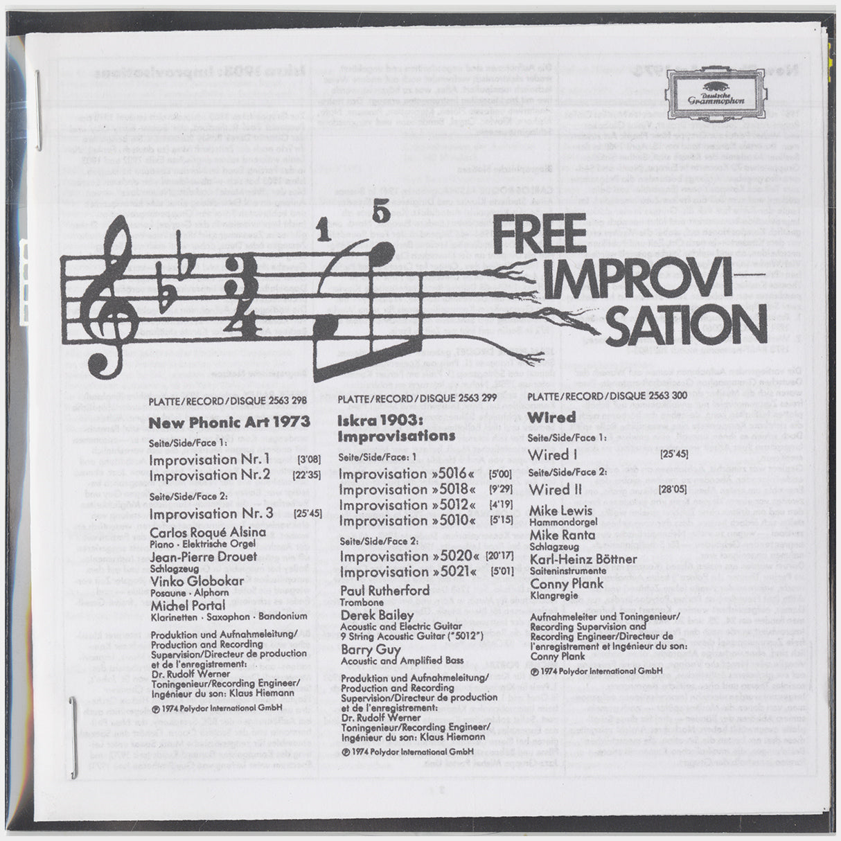 [CP 000.25 CD] New Phonic Art, Iskra 1903, Wired; Free Improvisation