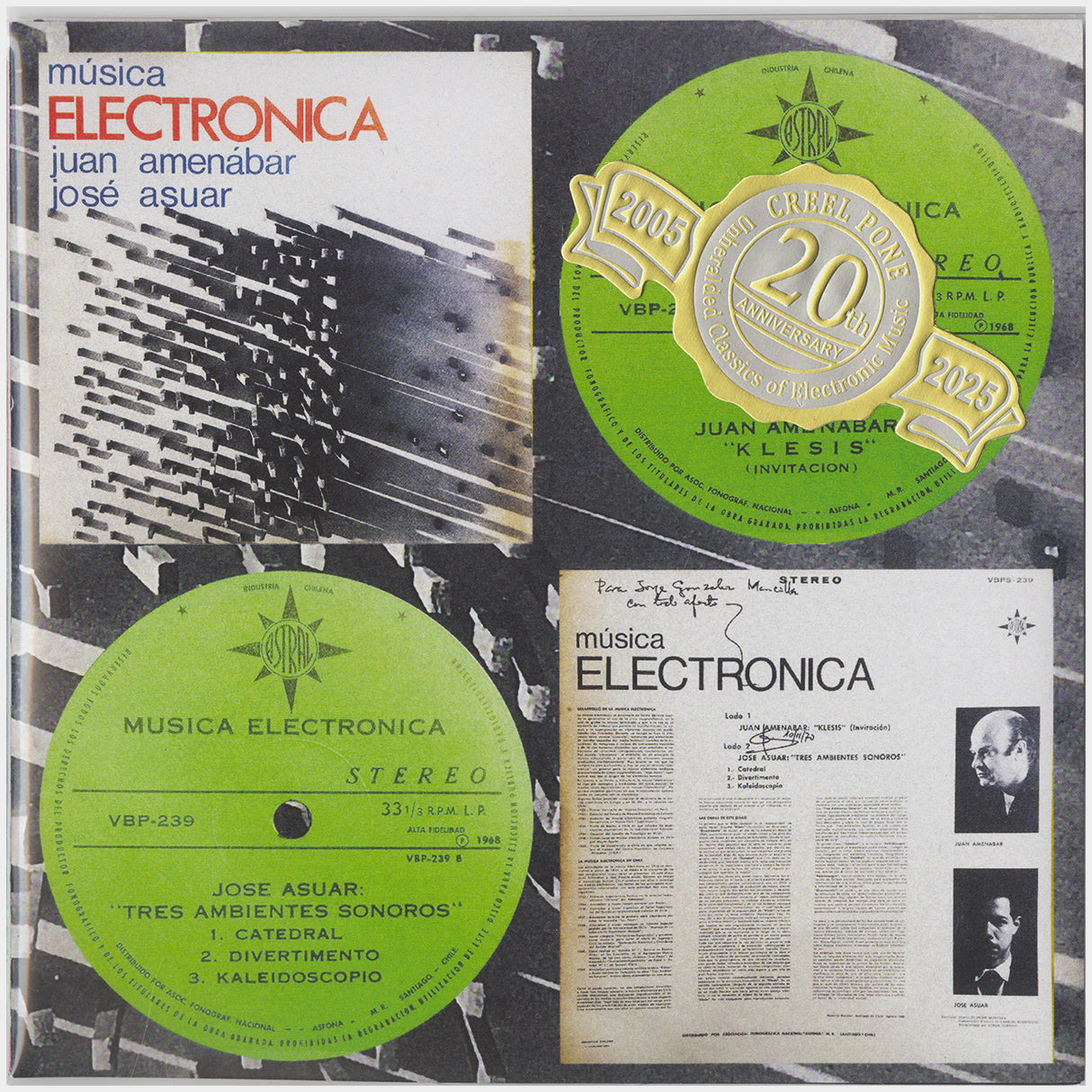[CP 000.40 CD] Juan Amenábar, Jose Vicente Asuar; Música Electrónica (x2), El Computador Virtuoso, Amacata, Asi Hablo El Computador, Musica Electroacustica