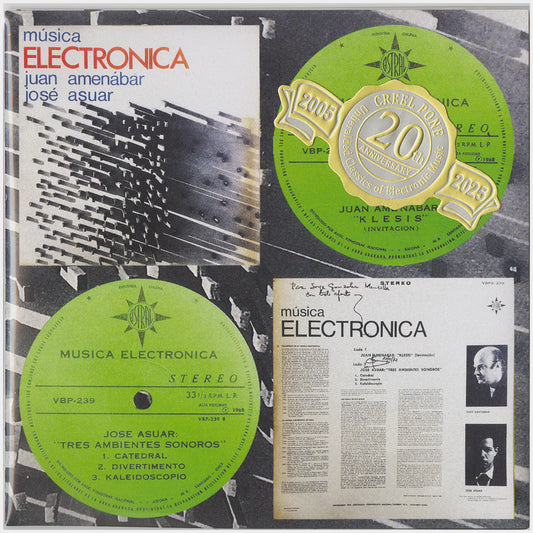 [CP 000.40 CD] Juan Amenábar, Jose Vicente Asuar; Música Electrónica (x2), El Computador Virtuoso, Amacata, Asi Hablo El Computador, Musica Electroacustica