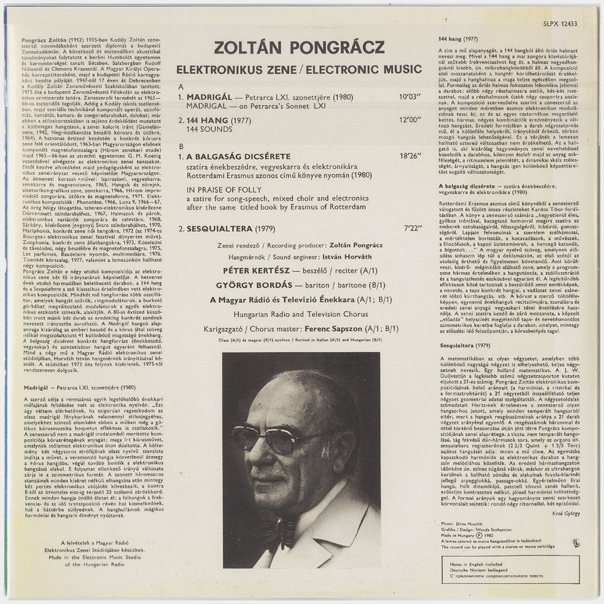 [CP 042 CD] Zoltán Pongrácz; 144 Sounds, Electronic Music +