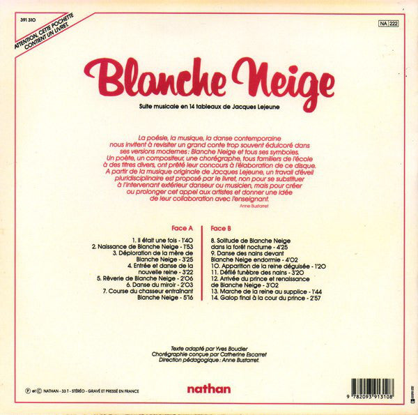 [CP 063 CD] Jacques Lejeune; Blanche Neige