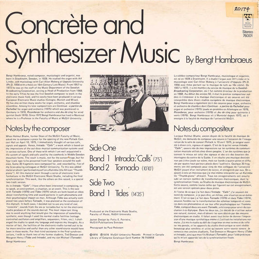 [CP 119 CD] Bengt Hambraeus; Concrète & Synthesizer Music