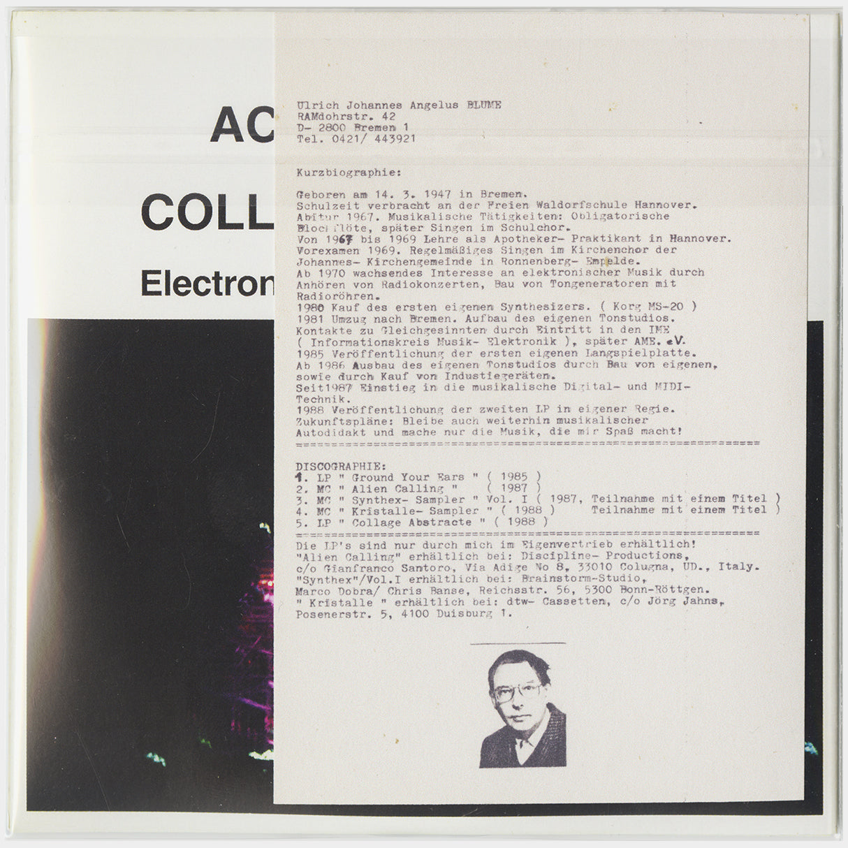 [CP 265 CD] Ulrich Blume; Ground Your Ears, Collage Abstracte