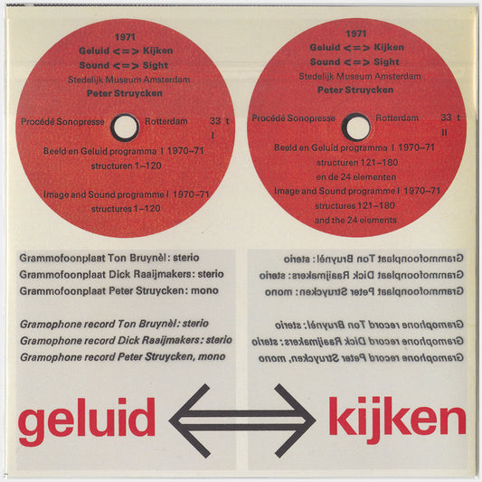 [CP 281.04 CD] Ton Bruynèl, Dick Raaijmakers, Peter Struycken; Geluid <=> Kijken, Drie Audio-Visuele Projekten