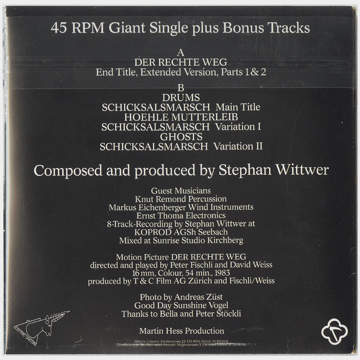 [CP 281.05 CD] Stephan Wittwer; Der Rechte Weg