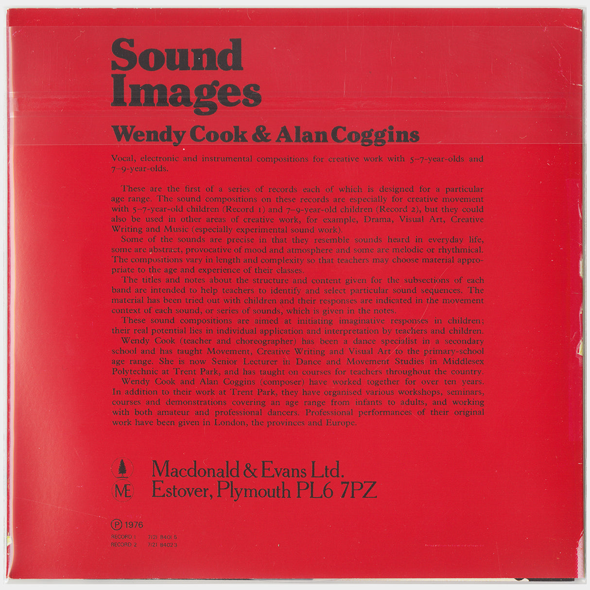 [CP 292 CD] Alan Coggins, Wendy Cook; Sound Images