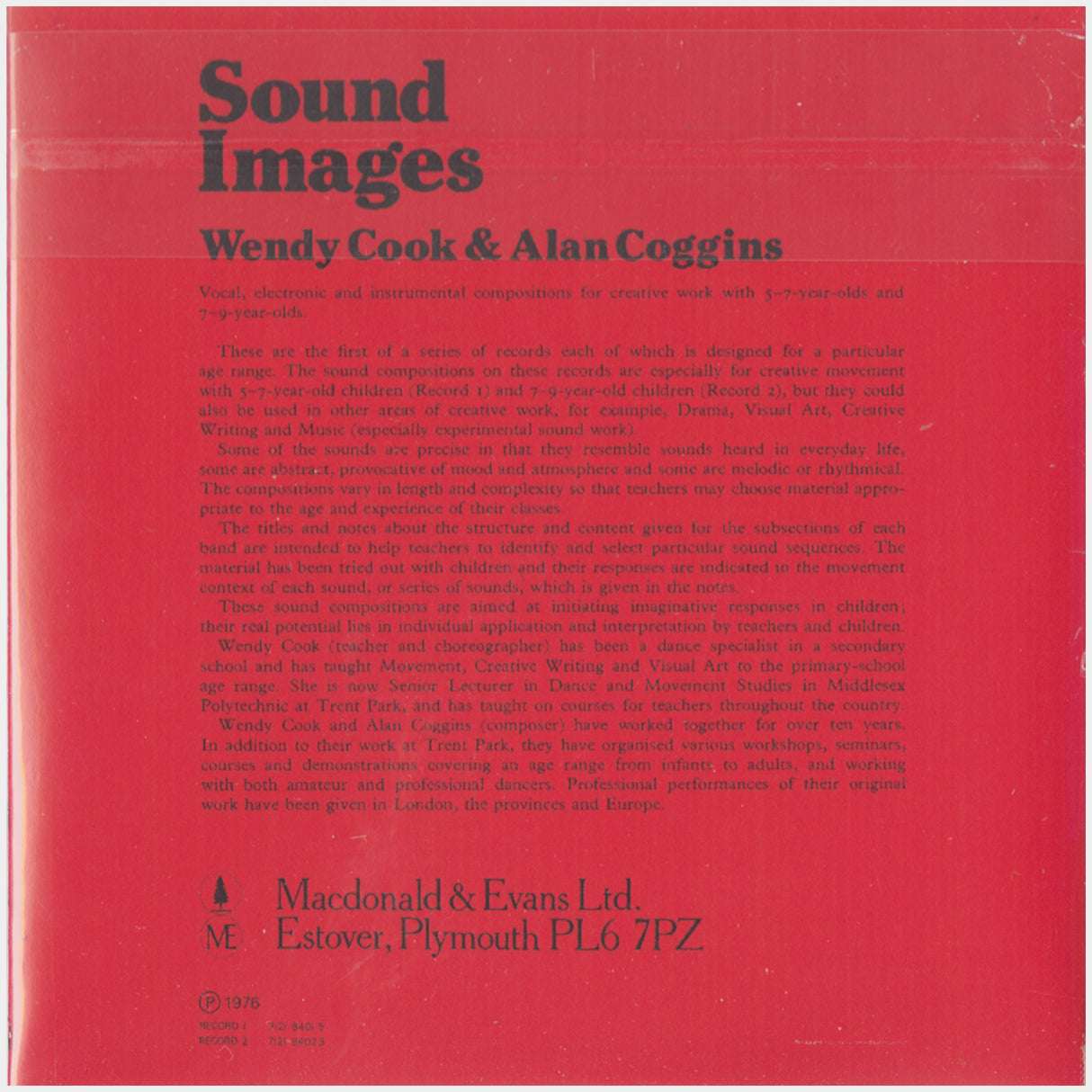 [CP 292 CD] Alan Coggins, Wendy Cook; Sound Images