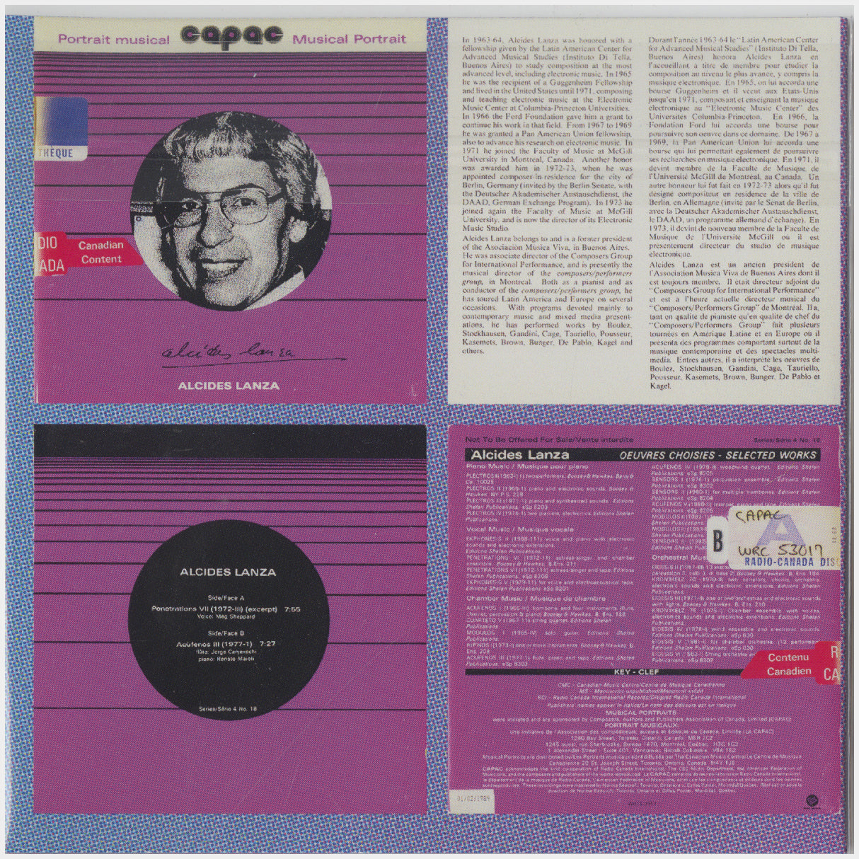 [CP 295 CD] CAPAC "Musical Portrait" Series 4 & 5
