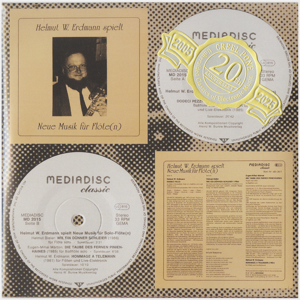 [CP 310-311 CD] Helmut W. Erdmann, Heinz W. Burow; Neue Musik Für Flöte(n x2), Imaginations I