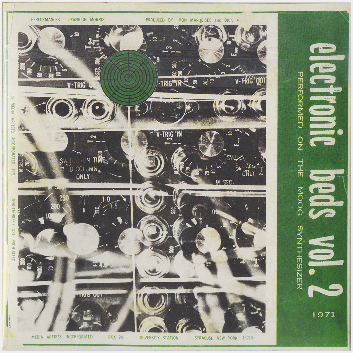 [CP 315 CD] Franklin Morris, Ron Marquisee, Dick Averson, Ward Hartenstein; Electronic Beds Vol. 1 & 2, 1970-1971, Composition In Hypnotic Idiom