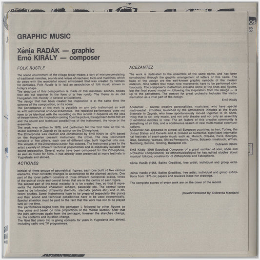 [CP 000.16 CD] Ernő Király, Xénia Radák; Graphic Music +