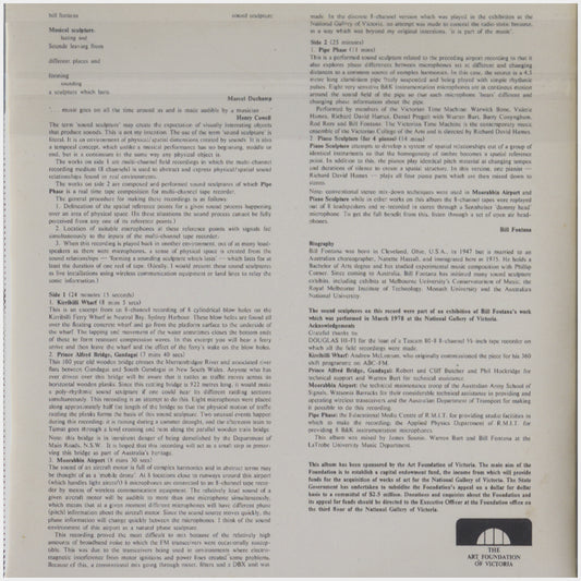 [CP 000.19 CD] Bill Fontana; Sound Sculpture
