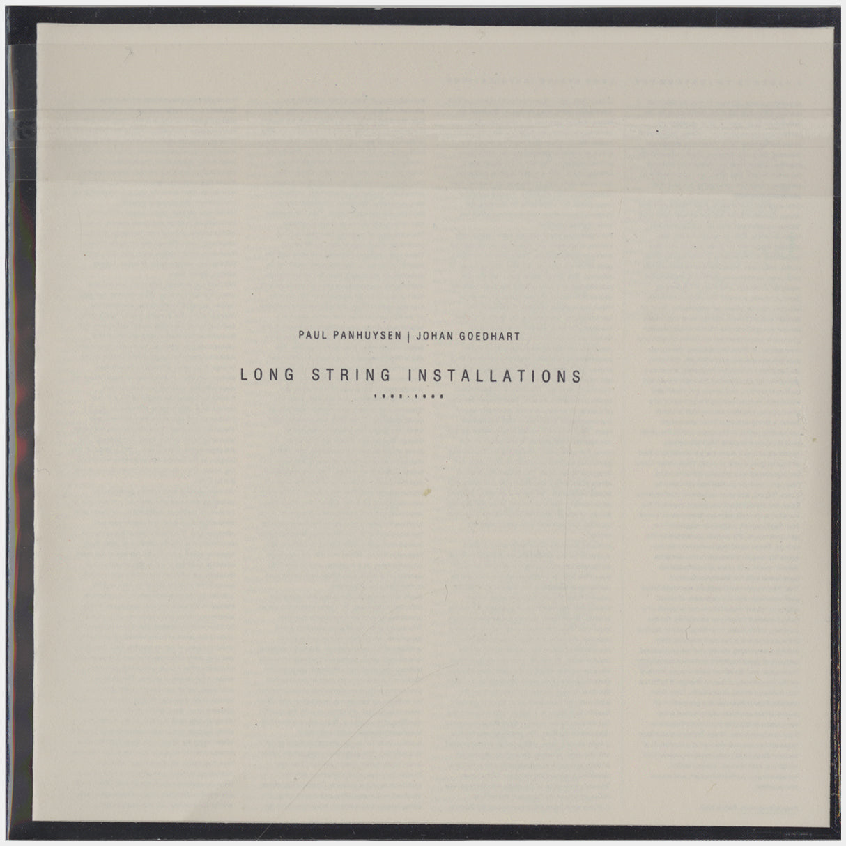 [CP 000.24 CD] Paul Panhuysen, Johan Goedhart; Long String Installations, 1982-1985