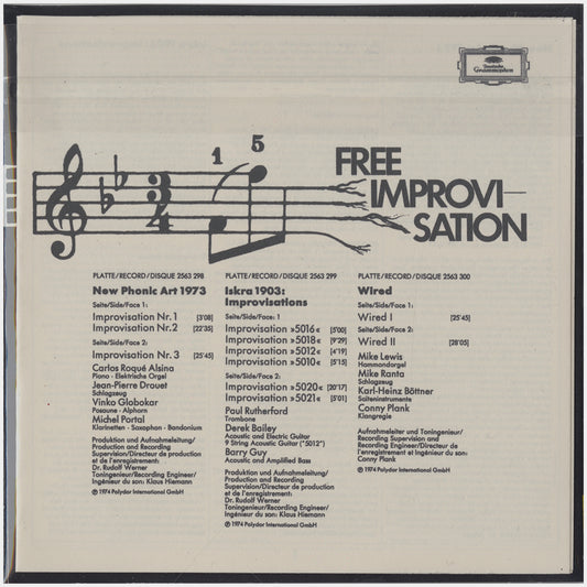 [CP 000.25 CD] New Phonic Art, Iskra 1903, Wired; Free Improvisation