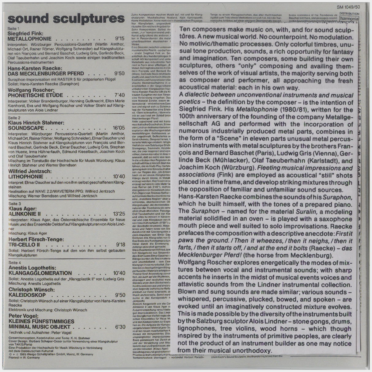 [CP 000.39 CD] Sound Sculptures