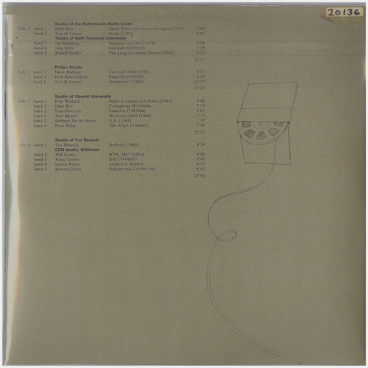 [CP 010-011 CD] Anthology Of Dutch Electronic Tape Music, Volume 1 1955-1966