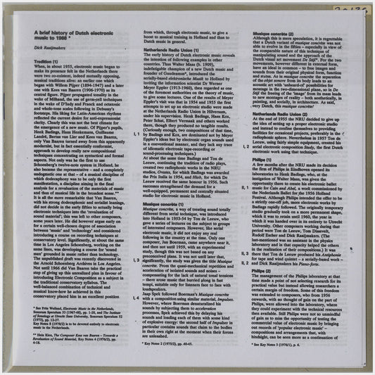 [CP 010-011 CD] Anthology Of Dutch Electronic Tape Music, Volume 1 1955-1966